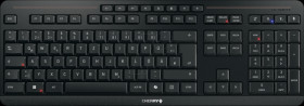 JK-8570DE-2 Wireless keyboard, Bluetooth/wireless, black, German layout