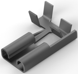 Uninsulated flat plug sleeve, 6.35 x 0.81 mm, 0.51 to 1.65 mm², AWG 20 to 15, brass, tin-plated, 180388-2