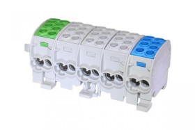 Blok rozdzielczy-odgałęźny Al/Cu SCB 35-5X (80250) SIMBLOCK pięciobiegunowy 35mm2 zie/sza/nie 81507020