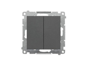 SIMON 55 Wyłącznik zwierny przycisk poczwórny szybkozłącza grafitowy mat TP4.01/116 KONTAKT SIMON