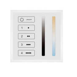 Naścienny panel dotykowy DALI master LED CCT 24V/Bus TL4-2D(W)