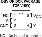 Single 4.5-V to 5.5-V inverter with TTL-compatible CMOS inputs