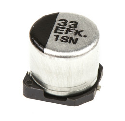Kondensator 33μF 25V dc SMD Panasonic 6.3 (Dia.) x 5.8mm