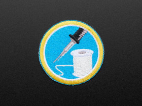 Adafruit Learn to solder - Skill badge, iron-on patch
