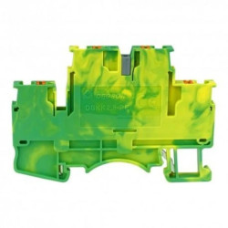 Złączka szynowa zaciskowa 2,5mm2 2-piętrowa 4-przewodowa żółto-zielona PE 5774