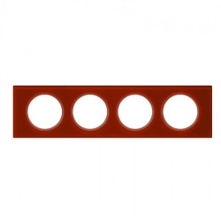 CELIANE Ramka poczwórna uniwersalna szkło karmin 069474