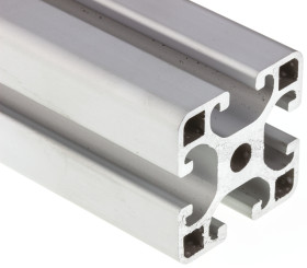 Profil 40 x 40 mm RS PRO Profil rozpórki długość 2000mm rozmiar rowka 8mm liczba rowków 4 Aluminium