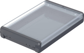 Bopla B 261704 PC-V0-G-7024 Bocube Gehäuse 96026344 Obudowa zewnętrzna 271 x 170 x 40 Poliwęglan V0 grafitowy szary (ral