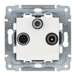 DANTE Gniazdo antenowe RTV SAT przelotowe bez ramki F:15 dB odgalęźne 10 d 450277