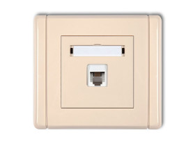 FLEXI Gniazdo telefoniczne 1xRJ11 4-stykowe beznarzędziowe beżowy 1FGT-1 KARLIK