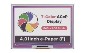 Moduł wyświetlacza 4.01 cala 7-kolorowy E-Paper E-Ink dla Raspberry Pi