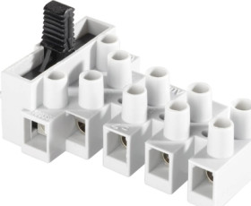 Lustre terminal, 2 pole, 0.5-4.0 mm², white, screw connection, 10 A, 11623