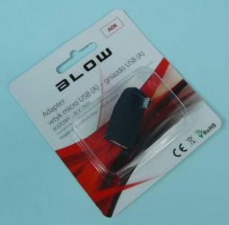 PRZEJ.GN.USB A->WT.USB MICRO B KĄTOWY