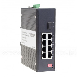 Switch przemysłowy niezarządzalny, 8x 100/1000 RJ-45 + 1x 1000 SFP (Wave Industrial WO-IS-M1GF8GT)