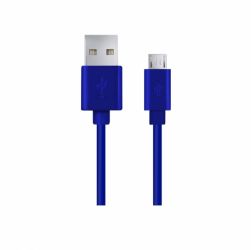 Przyłącze micro USB 1m niebieskie