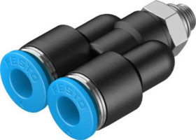 Złączka pneumatyczna Wciskane 6 mm Wciskane 6 mm Festo Adapter gwintowany rozgałęźny M5 męskie