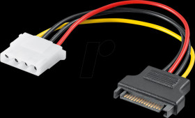 93634 SATA plug > Molex 4-pin plug, 17 cm