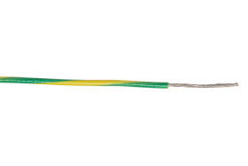 Przewód montażowy 0,6 mm² Zielony/Żółty AXINDUS PVC 20 AWG 250 V dł. 200m 19 x 0,2 mm +105°C IEC 60332-1, NF C 93-521