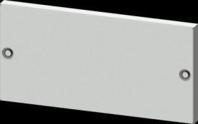 Base room cover, rectangular, sheet steel, (W x H x D) 400 x 200 x 25 mm, light gray, 8PQ2020-4BA04