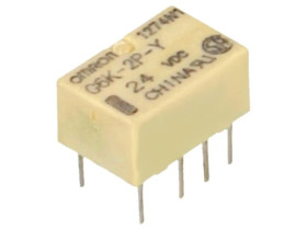 Przekaźnik: elektromagnetyczny DPDT Ucewki: 24VDC 0,3A/125VAC G6K-2P-Y 24VDC