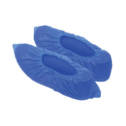 Integrity&#xAE; 600-5050 Blue Polythene Overshoes - 14&quot; - Box Of 2000