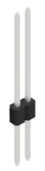 Pin header, 2 pole, pitch 1.27 mm, straight, black, 10060332