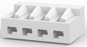 Plug housing, 4 pole, pitch 2 mm, straight, natural, 172890-4