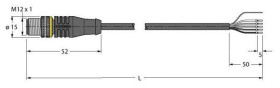 Turck 6626381 Kabel połączeniowy czujnika/aktuatora RSS4.5T-10/TXL, piny: 5, 10 m, 1 szt.