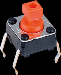 B3F-1055 Short stroke pushbutton B3F series, 1 NO, 24 V DC / 50 mA