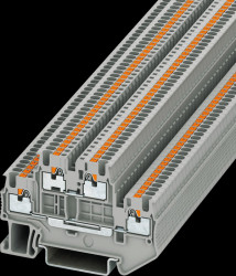 3208511 Double-deck terminal block, PTTB 1.5/S, gray