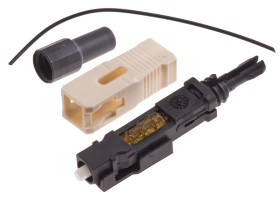 Złącze światłowodowe SC, wielomodowe rozmiar włókna: 50/125μm PC Simplex OM2