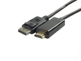 Kabel DisplayPort / HDMI FHD@60 (wtyk / wtyk) czarny1,8m