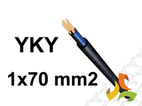 Kabel ziemny YKY 1x70 mm2 RMC (0,6/1kV) miedziany NYY-O (bębnowy) G-007490 TELEFONIKA