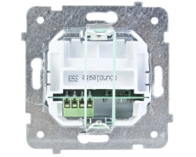 KARO Gniazdo telefoniczne podwójne RJ11 równoległe białe GPT-2SR/m/00