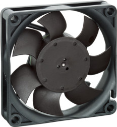 DC axial fan, 12 V, 70 x 70 x 15 mm, 36 m³/h, 32 dB, sintec slide bearing, ebm-papst 712 F/2M-006