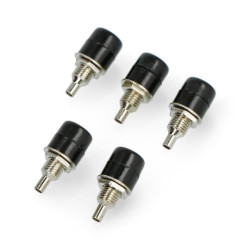 Gniazdo bananowe - czarne - 4mm - 5szt.