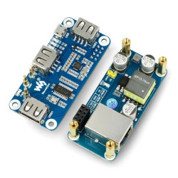 PoE Ethernet / USB HUB HAT dla Raspberry Pi Zero - Waveshare 19635
