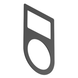 Legend frame, 35 mm x 57.5 mm x 0.75 mm,