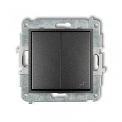 MINI Łącznik pojedynczy ze schodowym (osobne zasilanie) grafitowy 11MWP-10.2
