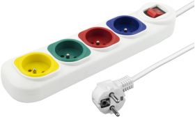 Listwa antyprzepiÄciowa 4 gniazda 1.5m biaĹa