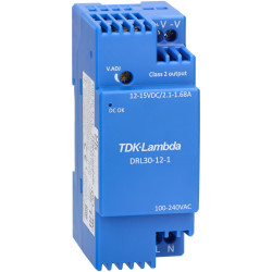 TDK-Lambda DRL30-12-1 12V 2.1A 25W Low Profile DIN Rail Mount Power Supplies