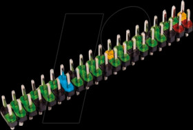 Raspberry Pi - GPIO Header, 40-pin, RM 2.54, color-coded