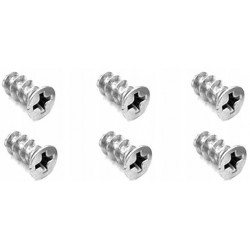 6x Śruba wentylatora M5 X 10mm gwiazdka srebrna