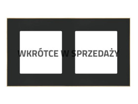 SIMON 55 Ramka 2 podwójna DUO czarna podstawa złota TRD2.166/149 KONTAKT SIMON