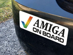 Amiga retro bumper stickers