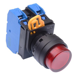 YW1L-A2E20Q4R Red 24V illuminated 22mm Maintained Push Button Switch 2NO IP65 IDEC