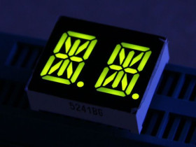 Dual Alphanumeric 14 Segment LED - Yellow Green 0.54&quot;