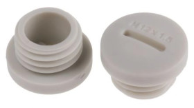 Zaślepka, Szary M12 x 1.5 Gwintowany, Nylon 66, Zaślepianie, 11.7mm 15mm RS PRO