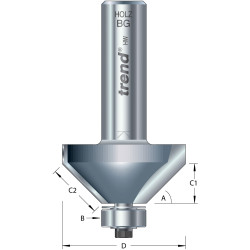Trend 46/38 x 1/2 TCT Bearing Guided Chamfer 45&#xB0; 50 x 19mm