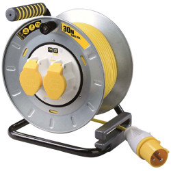 Masterplug OTMU30162LV-PX PRO-XT Metal Cable Reel 110V 16A Thermal Cut-Out 30m